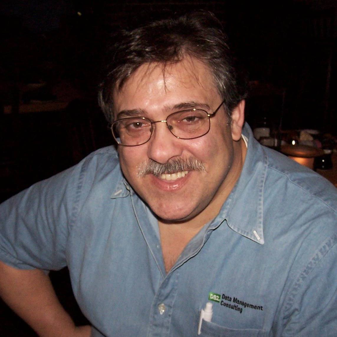 Willie Favero in blue shirt